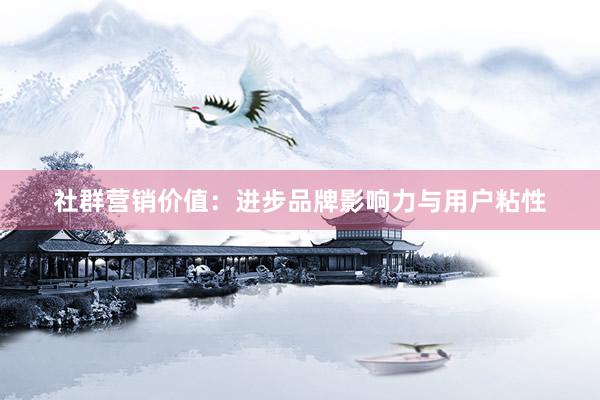 社群营销价值:进步品牌影响力与用户粘性